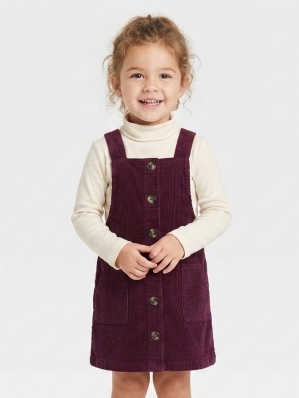 The Children's Place Corduroy Pinafore Dress - Dark Red